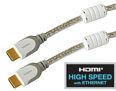 2m Silver HDMI 1.3 Cable - Gold Plated Pro Silver with Suppressors