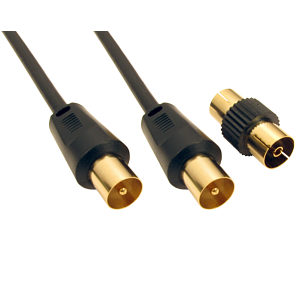 F CONNECTOR CABLE FOR SATELLITE VIRGIN QUALITY PROFIGOLD COAXIAL 1M TO 10M LONG 