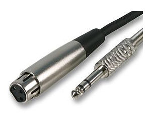 10m XLR Socket to 1/4 Inch Stereo Jack Plug Cable (TRS) Balanced Audio Cable
