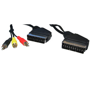 SCART & Three RCA Cable