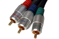 1m Component Cable - OFC Component Video Cable Gold Plated