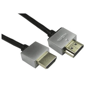 1m Super Slim HDMI Cable Black 4k