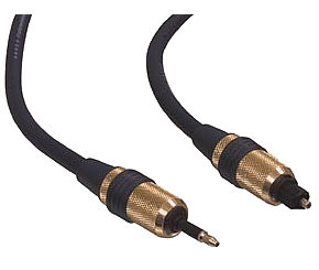 1m Toslink to Mini Toslink (3.5mm Minijack) Optical Cable