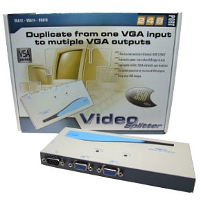 VGA Splitter 2 Port Connect a PC to 2 Monitors VSA12