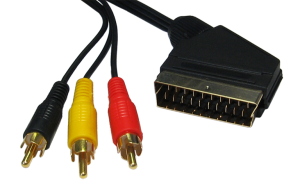 1.5m SCART to Three RCA Cable