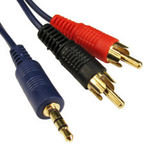 15m High Quality 3.5mm Stereo to Two RCA Cable