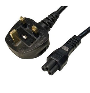 2m Cloverleaf Power Cable C5 UK to C5 Mains Lead