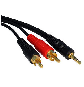 3.5mm Jack to 2x RCA Phono Cable 0.5m