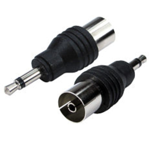 3.5mm Mono (M) to Coaxial (F) Adapter