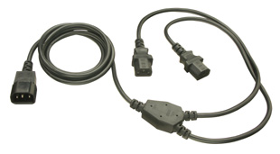 2.5m IEC Mains Power Y-Cable