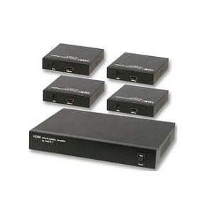 4 Way HDMI CAT5 Splitter Kit with 4 Receivers