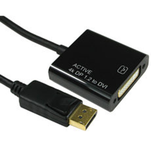 DisplayPort V1.2 to DVI-D Adapter, 4k (Active)