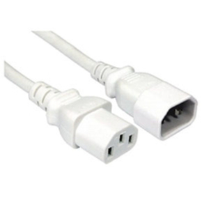 5m C14 to C13 Power Extension Cable White