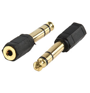 1/4 inch Stereo Plug to 3.5mm Stereo Socket Adapter