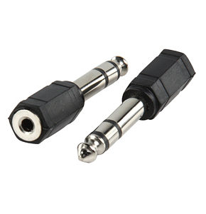 6.35mm Stereo Plug to 3.5mm Stereo Socket Adapter