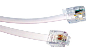 30m RJ11 to RJ11 Modem Cable - White