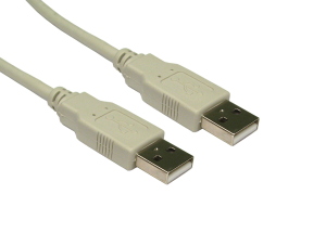 1.8m USB2.0 Type A (M) to Type A (M) Cable - Beige