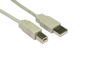 3m USB 2.0 Type A (M) to Type B (M) Data Cable - Beige