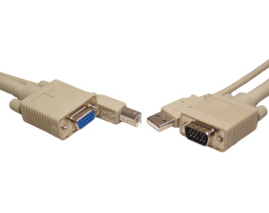 2m 1x USB A-B & 1x SVGA M-F KVM Cable