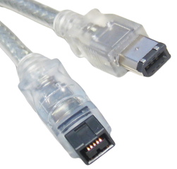 2m Firewire 9 Pin (M) to 6 Pin (M) Cable