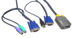 2 Port PS/2 Micro KVM With PS/2-USB Leads  