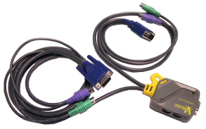 2 Port Micro KVM Switch - SVGA & PS/2