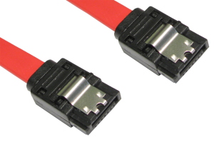 0.45m Locking SATA v2 Data Cable - Straight to Straight