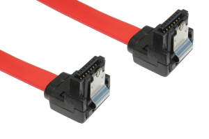 0.9m Locking SATA v2 Data Cable - Right Angled