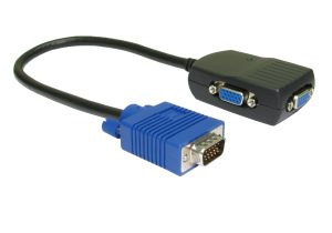 2 Way SVGA Extender/Splitter Cable - 300MHZ