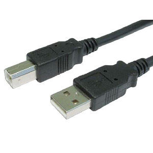 1M USB Cable USB 2.0 A To B Data Cable Black
