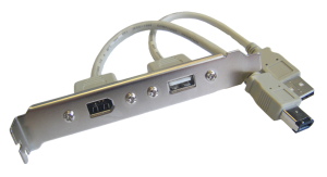 USB 2.0 6 Pin Firewire Faceplate 