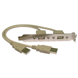 USB 2.0 Type A Female Back Plate, Type A Male Connectors