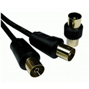 2m TV Extension Cable with Male Coupler - Black