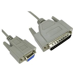 D9 Female to D25 Male Serial Cable