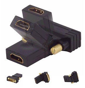 HDMI to DVI Swivel Adapter - HDMI Female to DVI-D Male