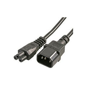 IEC C14 to Cloverleaf C5 Power Cable 0.5m