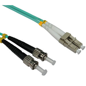 LC - ST 50/125 OM3 Fibre Optic Patch Cable 0.5m