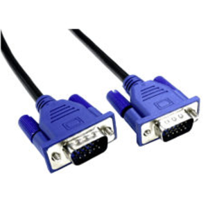 1mtr SVGA Low Profile Cable (LSZH) Black Cable/Blue Hoods
