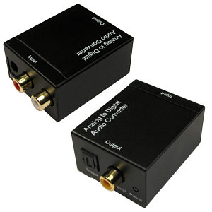 Phono to Optical Audio Converter Left Right Phono to TOSLink and Coax
