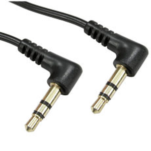 30cm 3.5mm Stereo Cable Two R-A Connectors Black