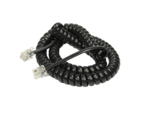 5m Coiled Handset Cord - Black