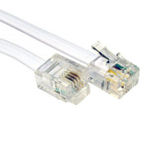 15m RJ11 to RJ11 Modem Cable - White