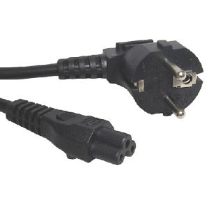 2m Cloverleaf Power Cable Euro Plug Schuko to C5