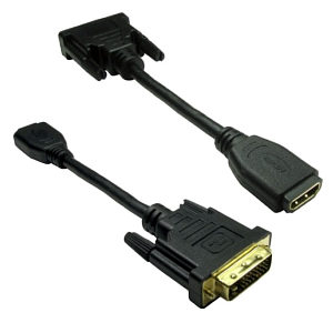Leaded DVI-D (M) to HDMI (F) Adapter