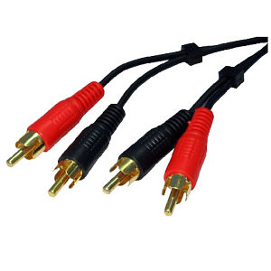 2m Twin Phono RCA Audio Cable Stereo Left/Right