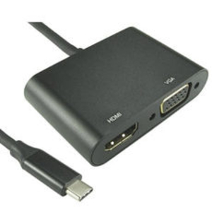 USB C TO HDMI 4K 30Hz + VGA 1080p- 60Hz Adapter