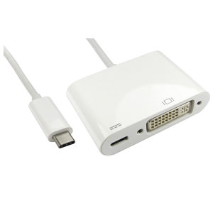 USB Type C to DVI Adapter with Power Delivery