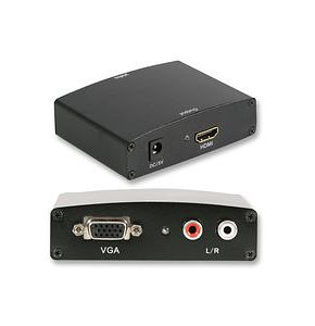 Adapter-vga HDMI - 3.5mm- 1080p HDTV Av-vga To HDMI - Black