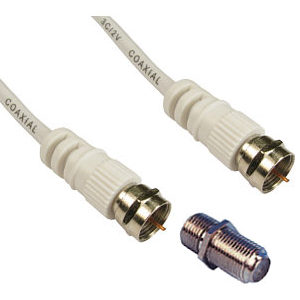 3m White Twin Coaxial Satellite Extension Cable suitable for Sky Q HD Freesat 