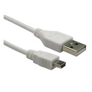 1m USB2.0 Type A M to Mini B M Cable White